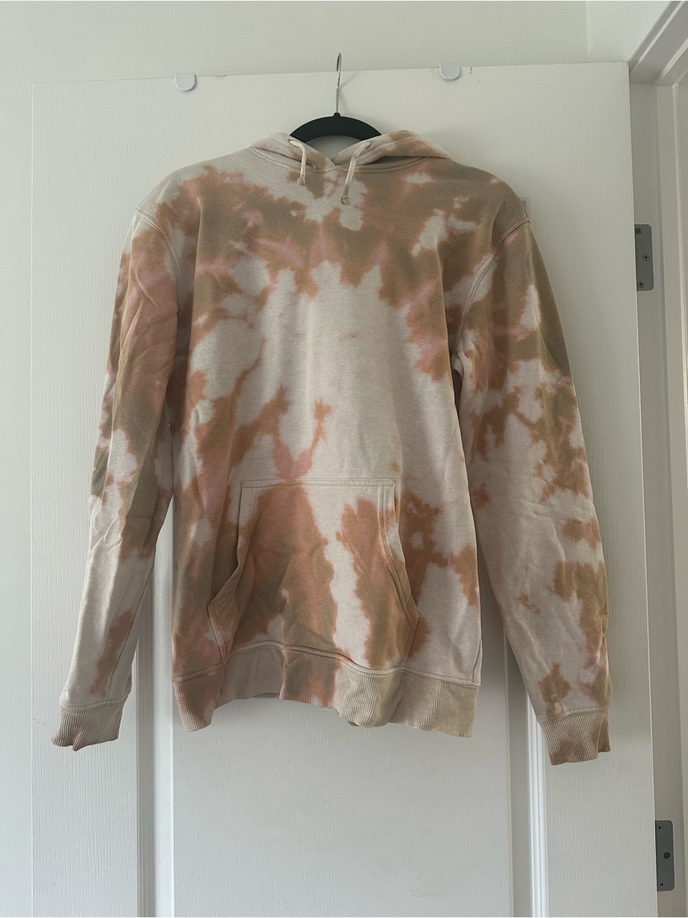 Cotton On Beige & Pink Tie-Dye Hooded Sweatshirt